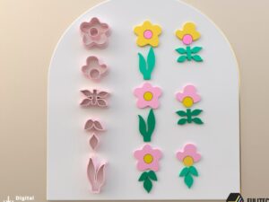 Flowers Shaped Cutter, Polymer Clay Cutters, STL DIGITAL DOWNLOAD