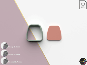 Polymer Clay Cutters Square Irregular 001 | 7 Size 3 Cutter Versions | Digital Files for 3D Printing