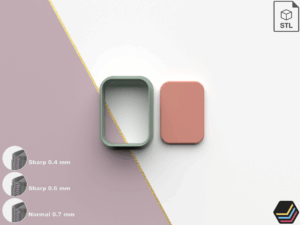 Polymer Clay Cutters Rectangle 001 | 7 Size 3 Cutter Versions | Digital Files for 3D Printing