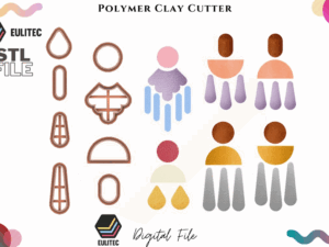 POLYMER CLAY CUTTER/Dangle silhouette /Digital download/ Stl File