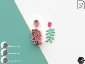 Polymer Clay Cutters La Gerbe | 5 Size 3 Cutter Versions | Digital Files for 3D Printing