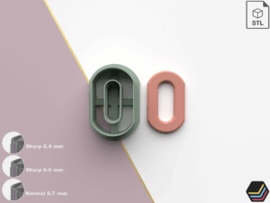 Polymer Clay Cutters Oval 001 | 10 Size 3 Cutter Versions | Digital Files for 3D Printing