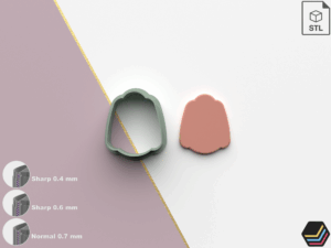 Polymer Clay Cutters Pompadour | 7 Size 3 Cutter Versions | Digital Files for 3D Printing