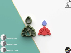 Polymer Clay Cutters Beau Flower | 5 Size 3 Cutter Versions | Digital Files for 3D Printing