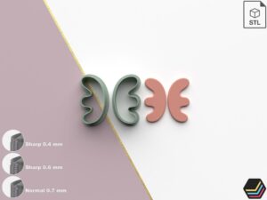 Polymer Clay Cutters Organic Shape 07 | 7 Size 3 Cutter Versions | Digital Files for 3D Printing