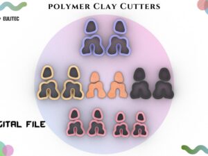 Polymer Clay Cutter * 5 Size/Organic Wavy Bow/STL DIGITAL DOWNLOAD
