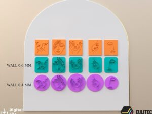 Woman Face Polymer Clay Stamp / Digital STL File *5 Model