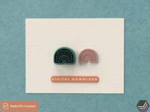 Polymer Clay Cutter Art Deco 026 | 3 Versions cut| 5 Sizes | Digital STL for 3D Printing