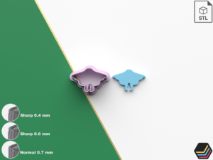 Polymer Clay Cutter Moth *6 Size *3 Cut Version | STL file for 3D printing