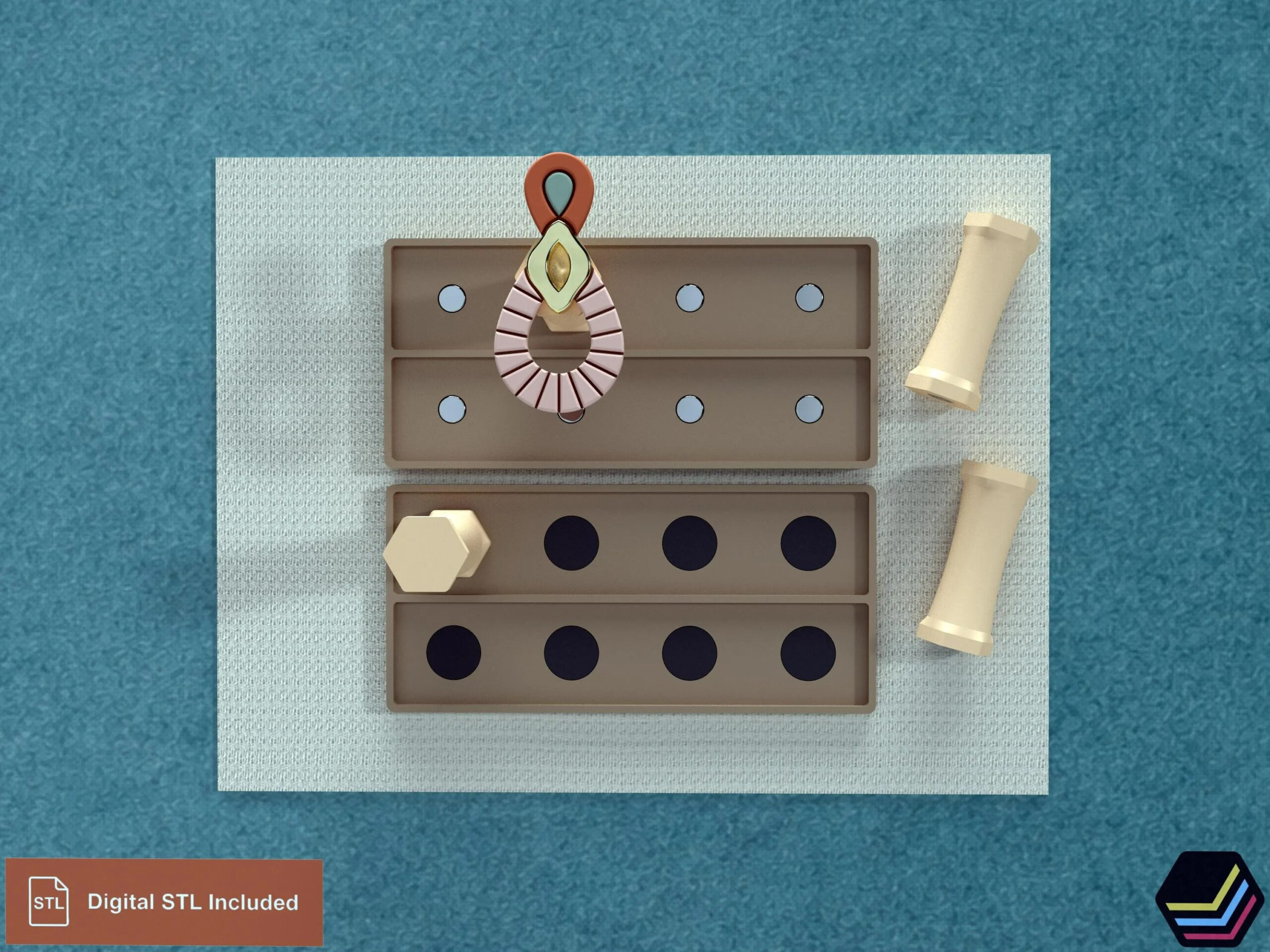 Magnetic Precision Base for Polymer Clay | Digital files for 3D printing