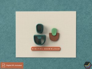 Polymer clay cutters Classic Geo 260|  versions in size 3 | Digital files for 3D printing