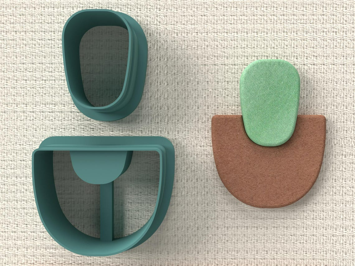 Polymer clay cutters Classic Geo 260| versions in size 3 | Digital files for 3D printing - Image 2