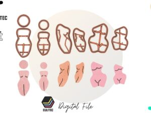 Polymer Clay Cutter/shape silhouette woman / 3 models *2 size / File For Use In A 3D Printer