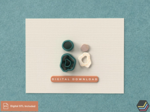 Polymer Clay Cutter Organic 026 | 3 Versions cut| 5 Sizes | Digital STL for 3D Printing
