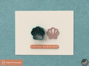 Polymer clay shell cutters | 6 versions in size 3 | Digital files for 3D printing