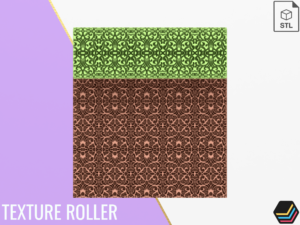 Texture Roller Polymer Clay Damask Pattern/Solid,Hollow/ Digital STL File* File For Use In A 3D Printer
