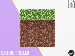 Texture Roller Polymer Clay Floral Damask Pattern/Solid,Hollow/ Digital STL File* File For Use In A 3D Printer