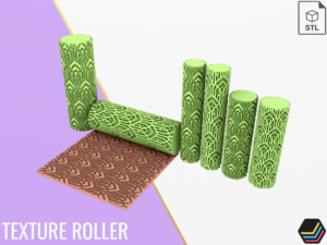 Art D&Atilde;&copy;co Texture Roller &acirc; Embossing & Debossing | 3D Printable STL