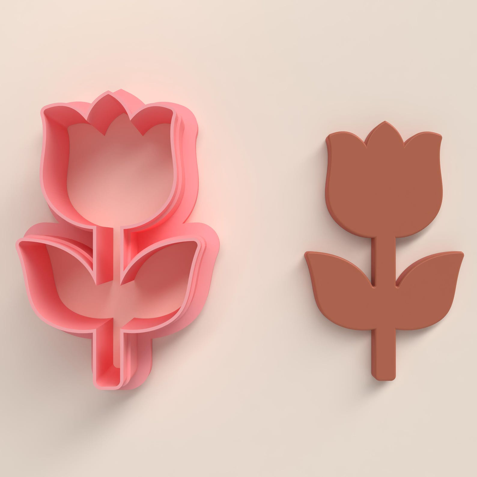 Polymer Clay Cutter STL 3D Printable | Digital File – Flower_Tulip EC 101 - Image 2