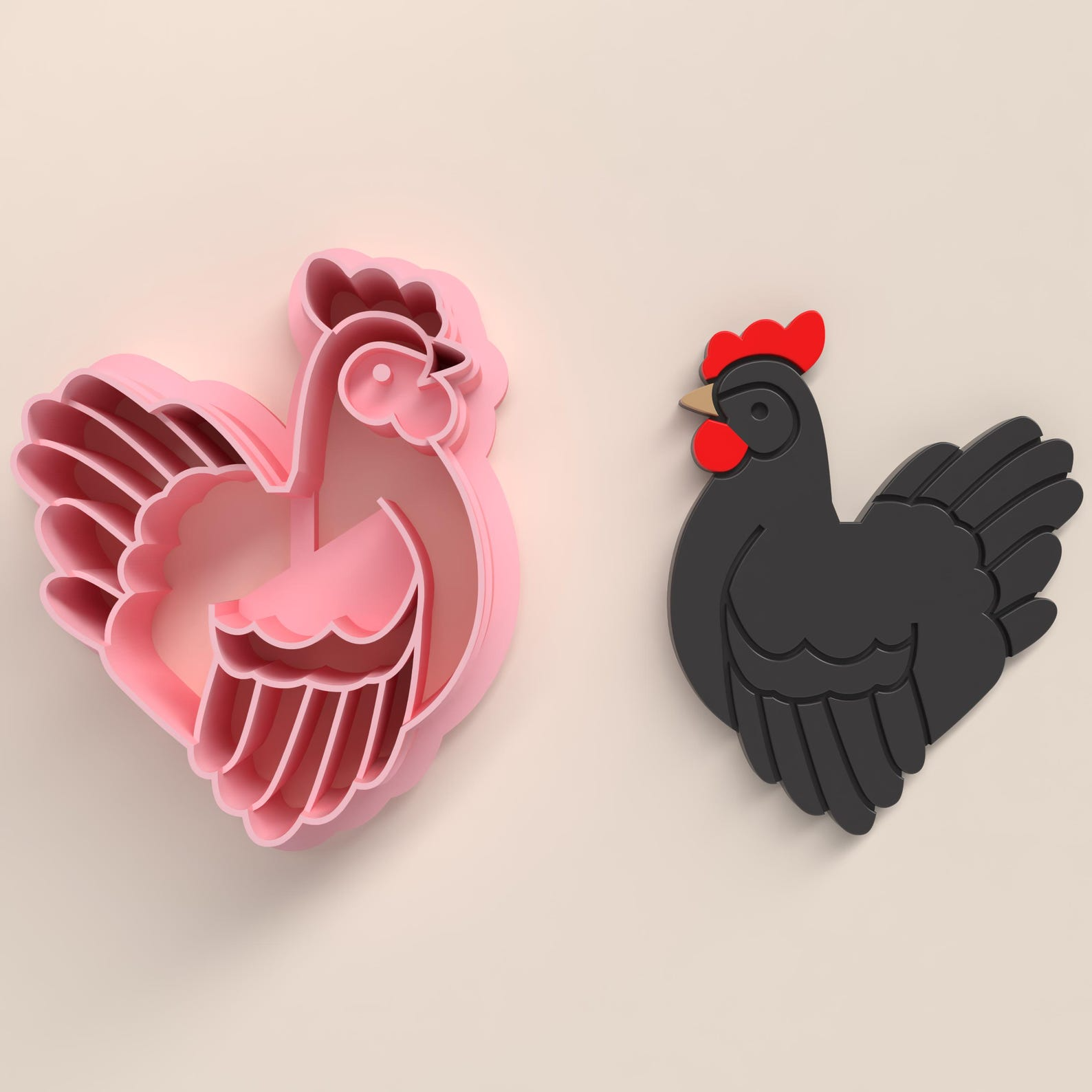 Polymer Clay Cutter STL 3D Printable | Digital File – Rooster EC 103 - Image 2